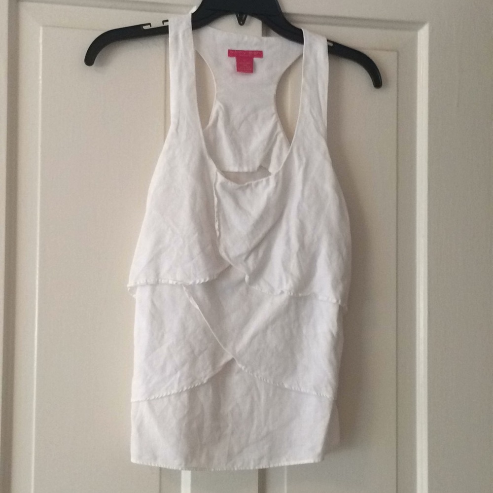 Sunny Leigh White Linen Tank Size PP